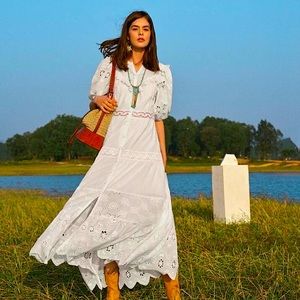 Soldout Lace White Boho Spring Summer Dress SZ M